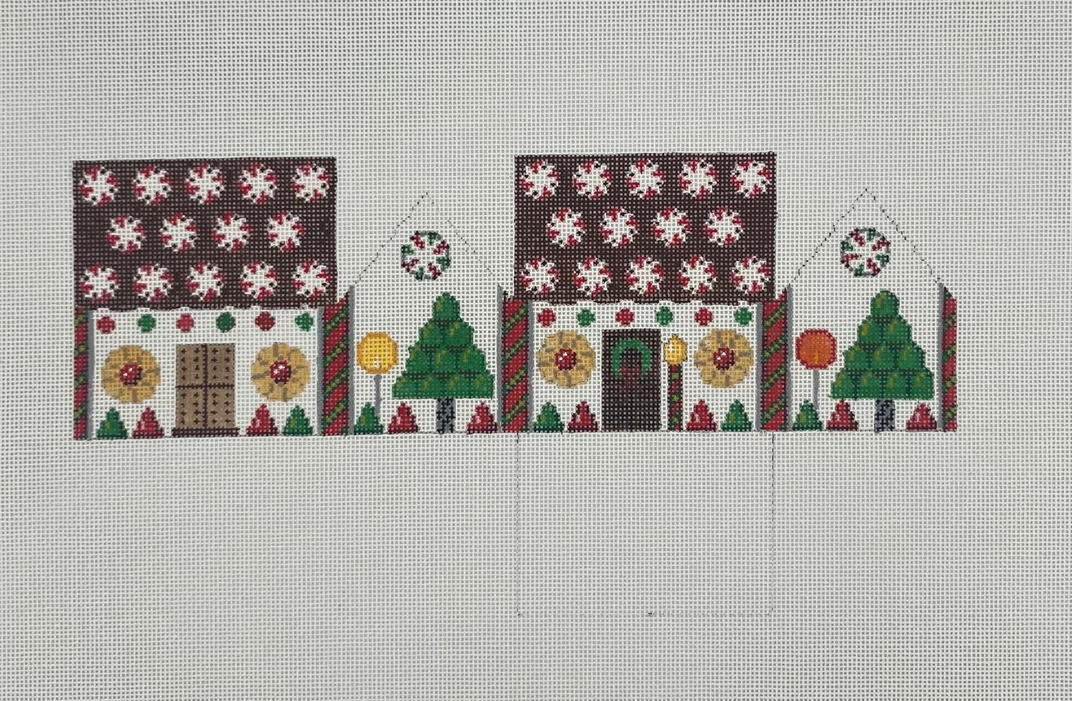 Peppermint Rounds Gingerbread House