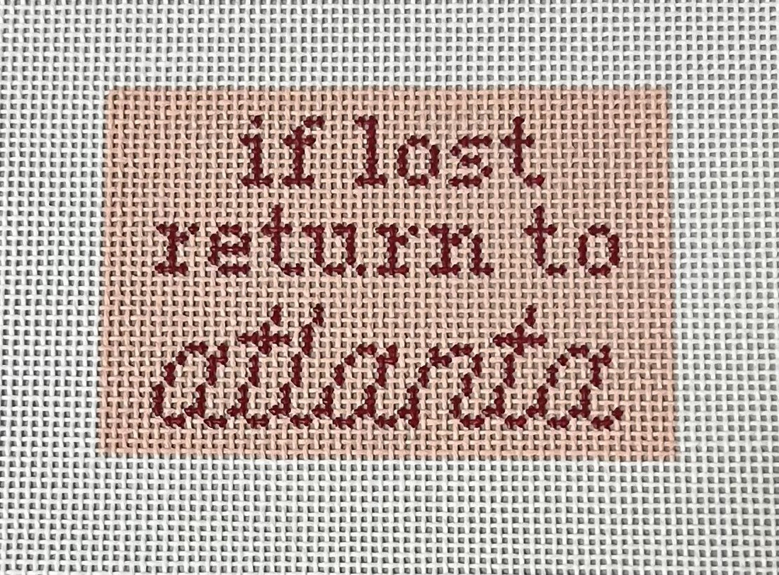 If Lost return to Atlanta Pink