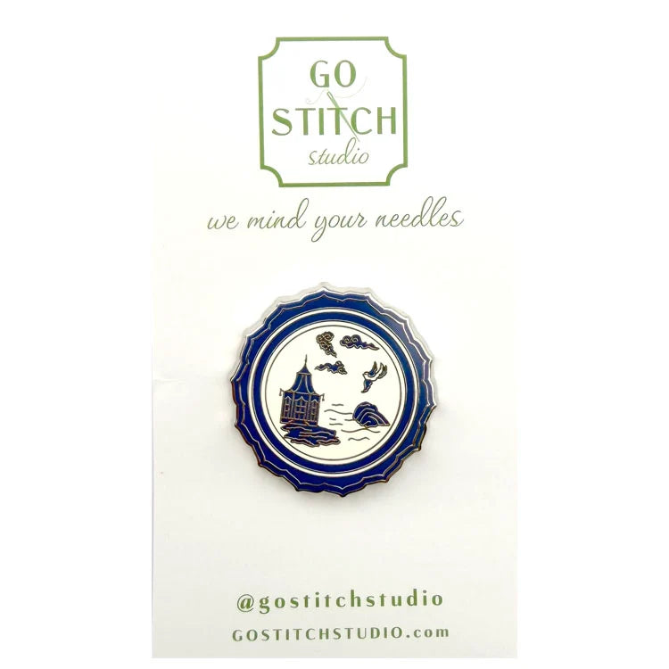 Needle Minder - Blue Canton Plate