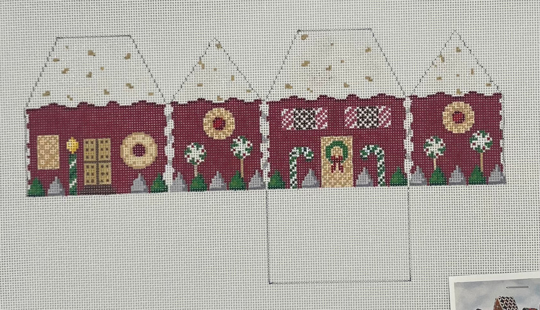 Red Velvet with Nut Icing Gingerbread House