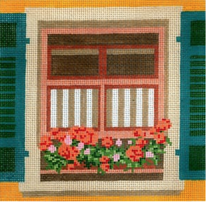 Window - Geraniums