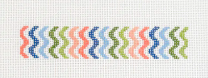 Key Fob - Rainbow Squiggle