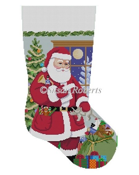 Santa with boy toys stocking