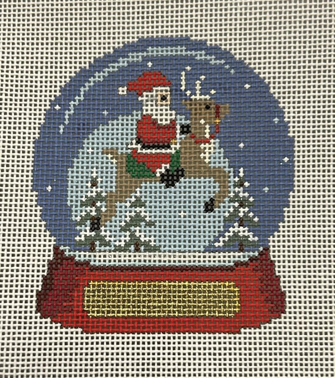 Snow Globe Santa on Reindeer