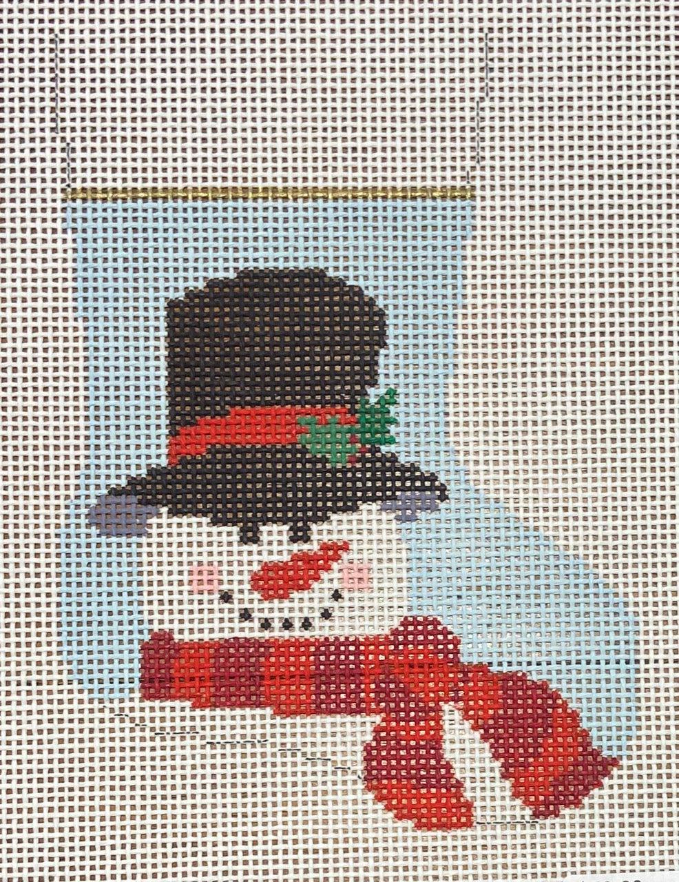 Scarf Snowman Mini Sock