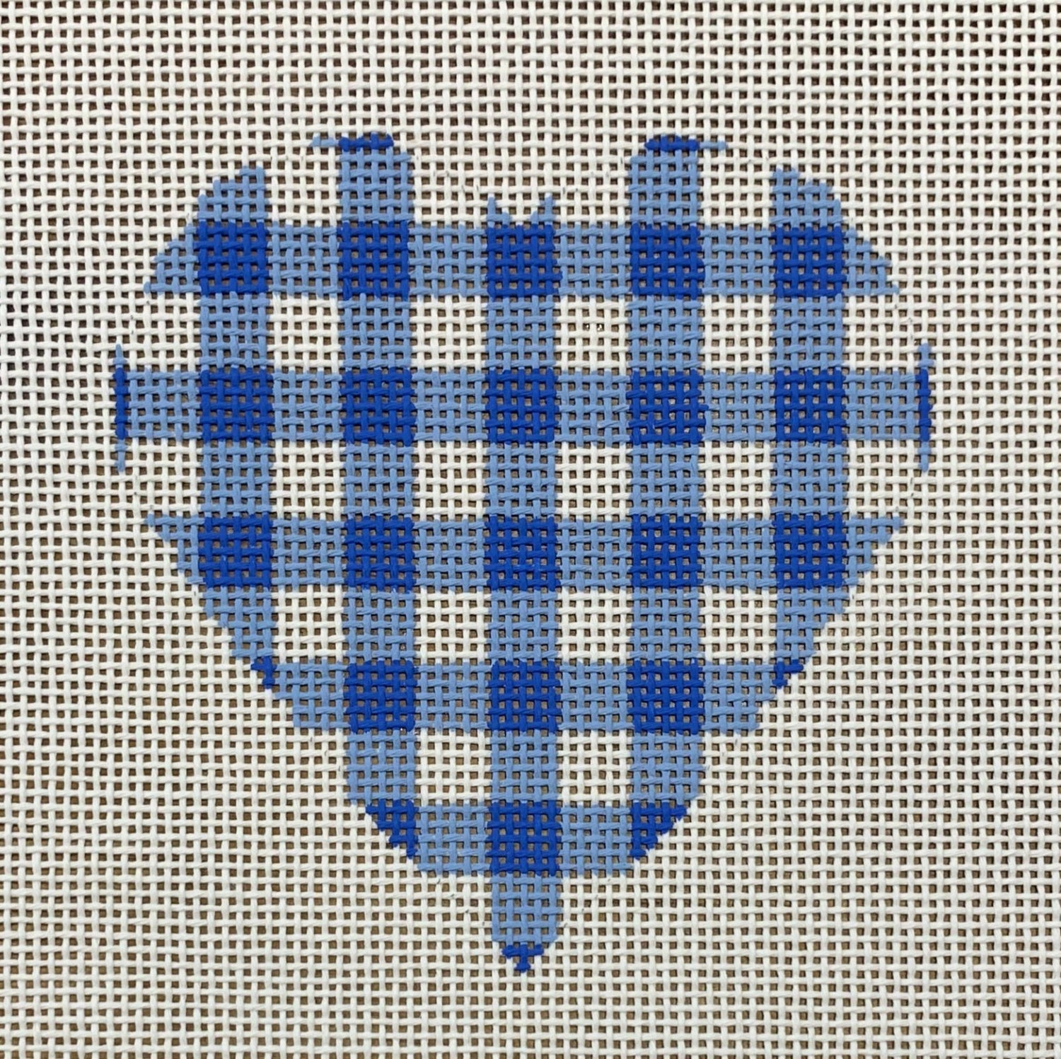 Small Blue Gingham Heart