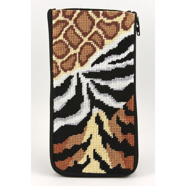 Animals Skins Eyeglass Case Stitch &amp; Zip