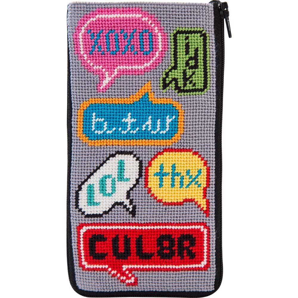 Texting Eyeglass Case Stitch &amp; Zip