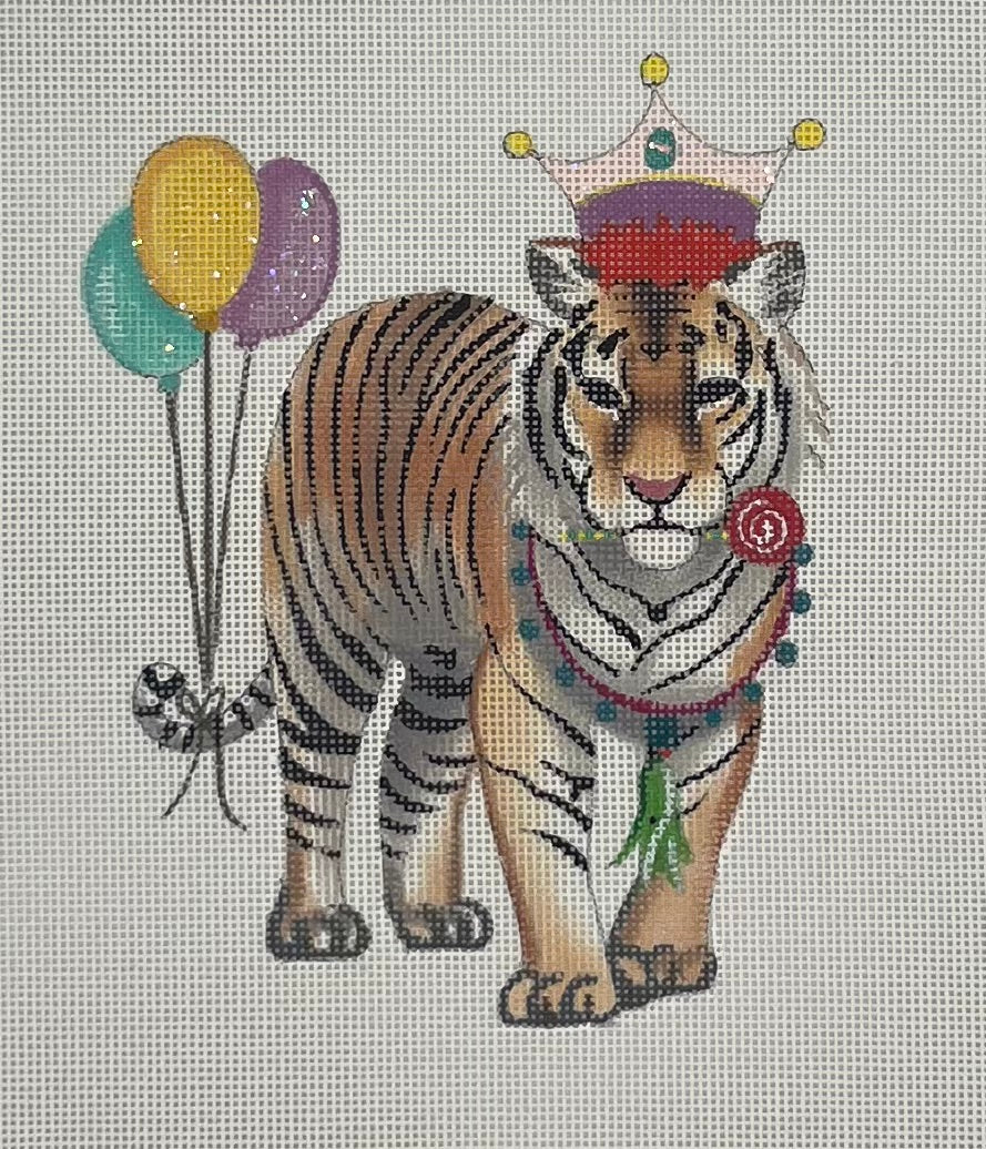 Birthday Tiger with Balloons