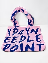 Stretchy Knitted Needlepoint Tote
