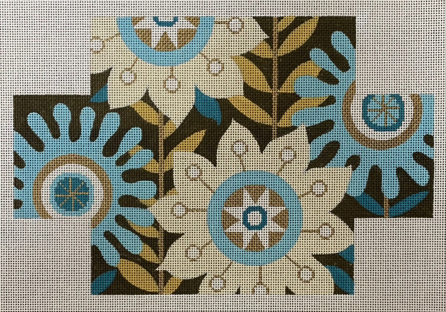 Aqua &amp; Gold Floral Brick Cover